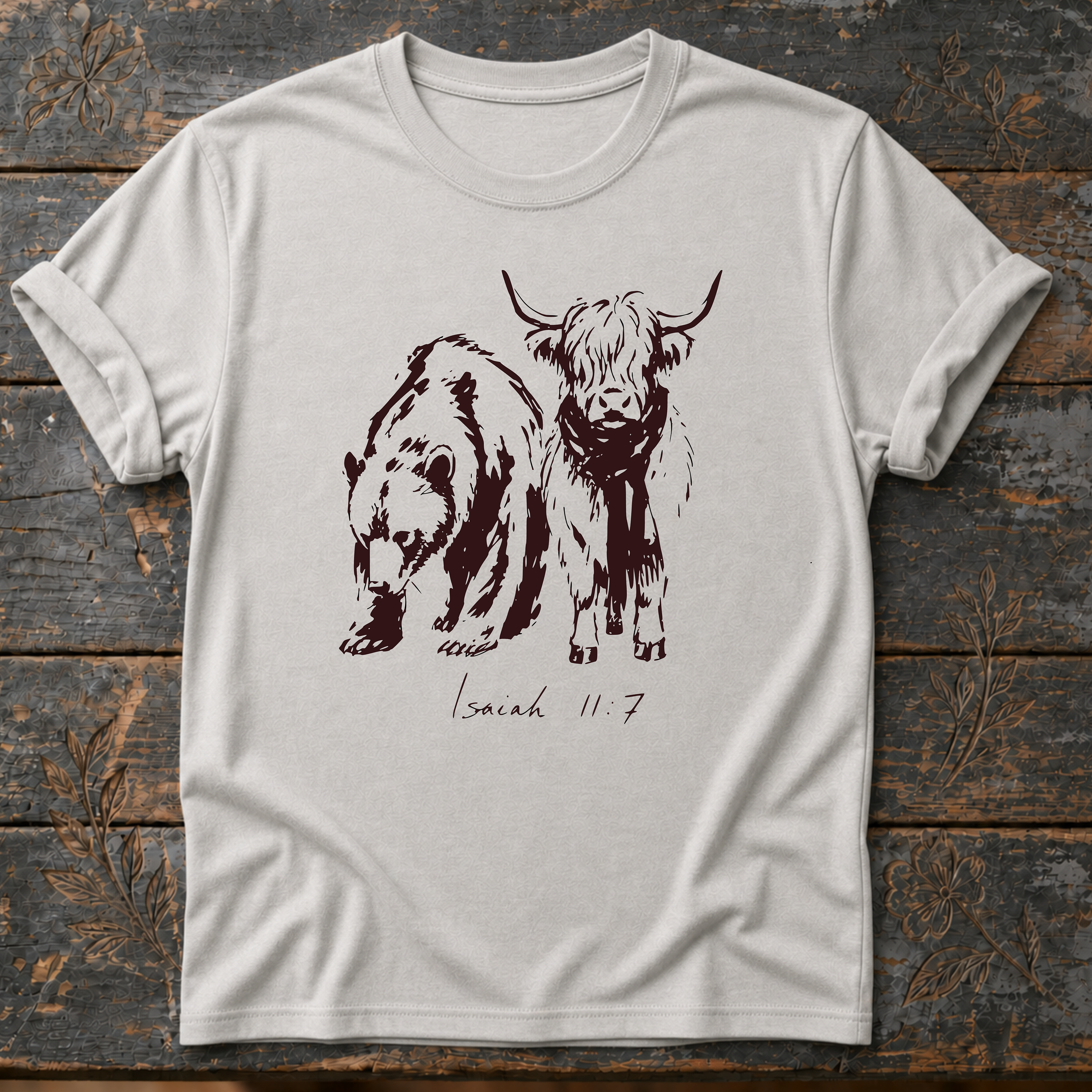 The Cow and the Bear Shall Graze Isaiah 11:7 T-Shirt