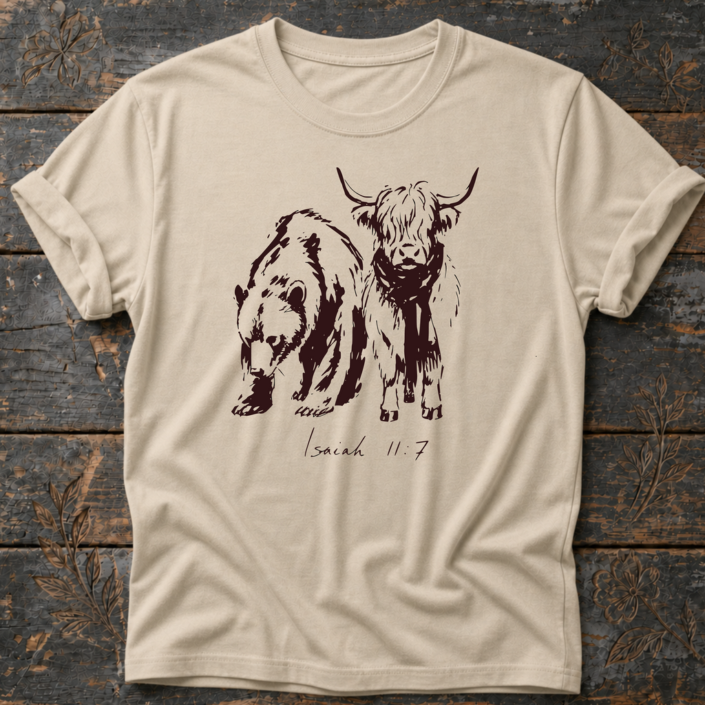 The Cow and the Bear Shall Graze Isaiah 11:7 T-Shirt