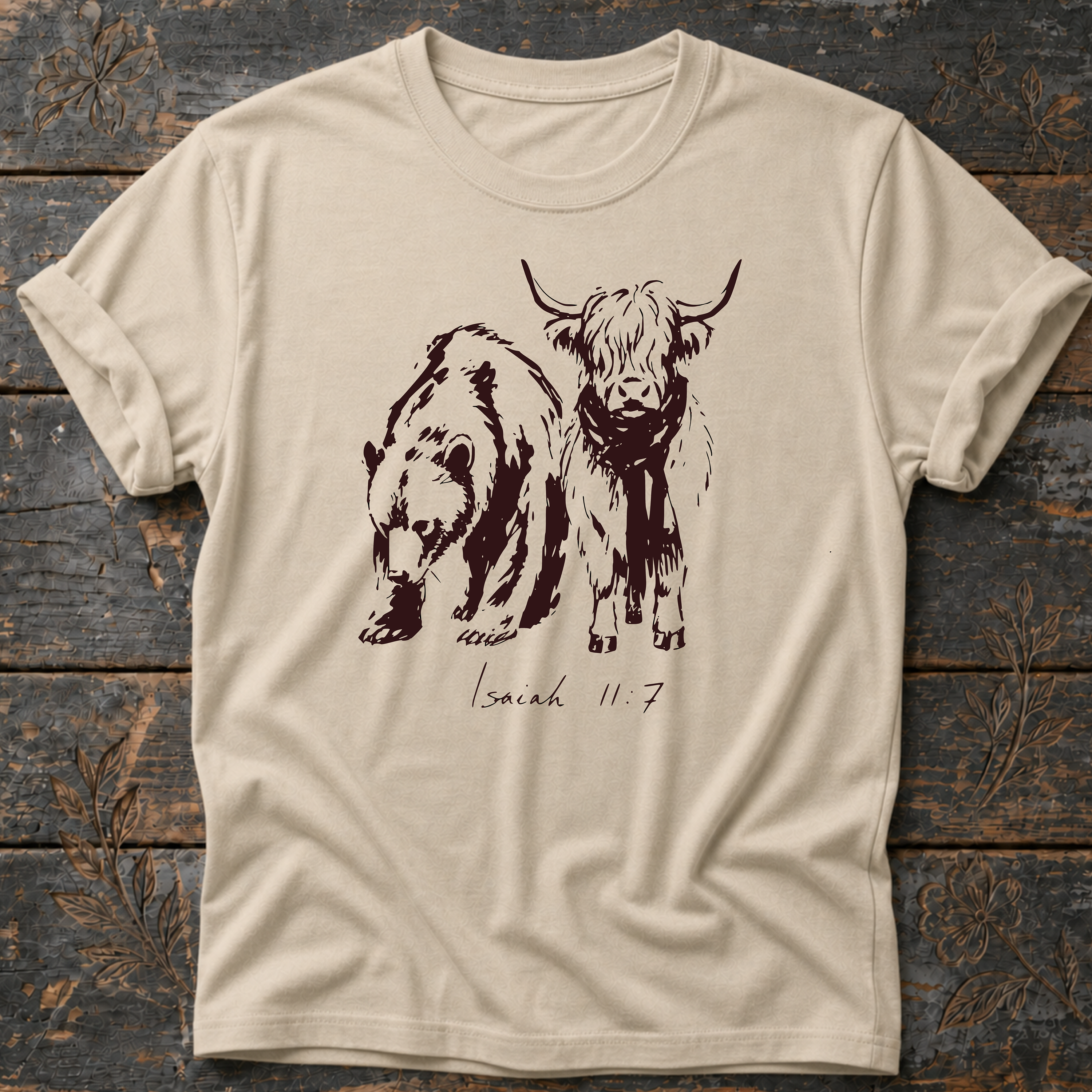 The Cow and the Bear Shall Graze Isaiah 11:7 T-Shirt