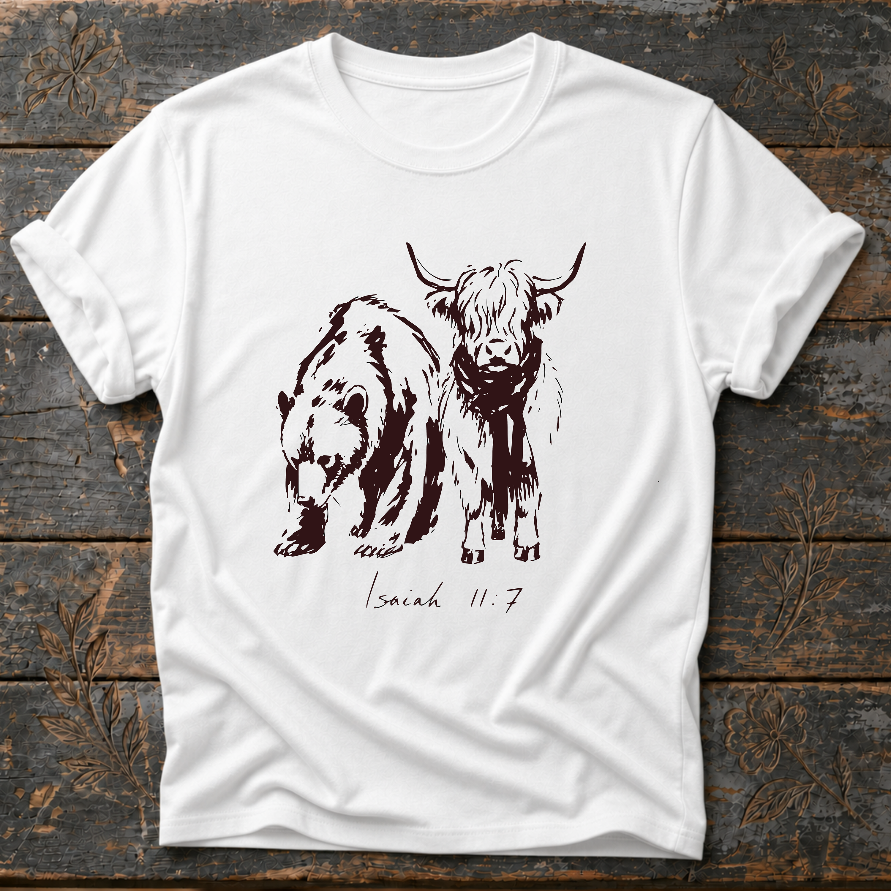 The Cow and the Bear Shall Graze Isaiah 11:7 T-Shirt